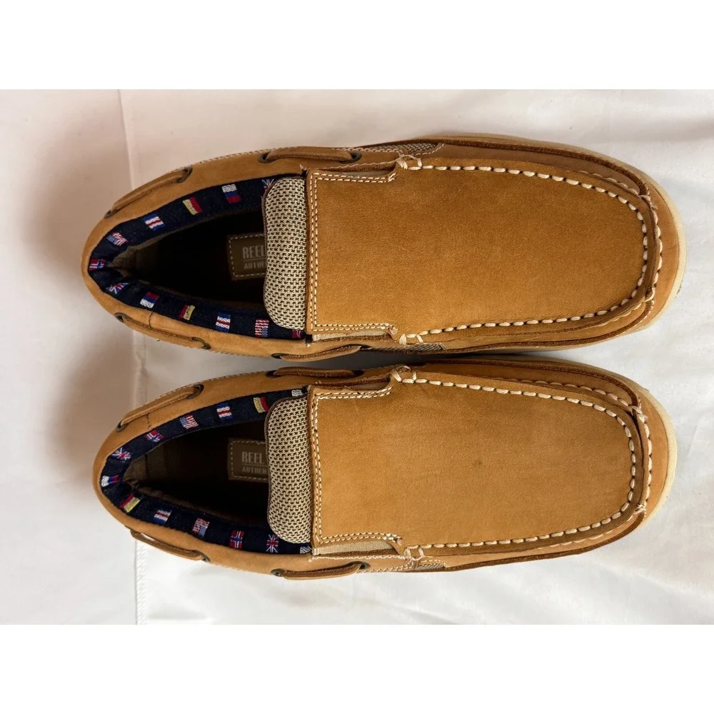 Reel Legends Mens Outrigger Casual Slip on Top-Sider Boat Shoes Tan‎ Loafer 7.5M